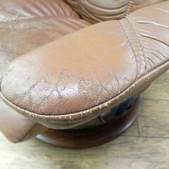EKORNES ストレスレスチェア ブラウン オットマン付き 本革 レザー エコーネス 北欧 家具  札幌市 厚別区