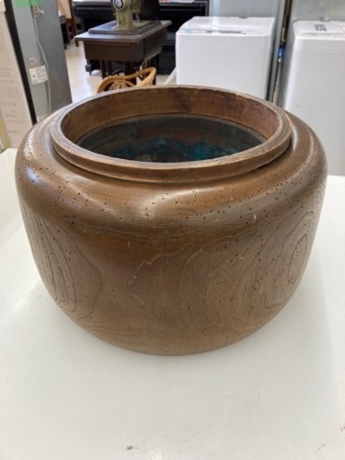 木製 丸火鉢 ② ※2400010153419