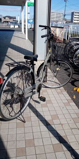 ★ジモティ割あり★  軽快車 27インチ グレー クリーニング済み SJ1486