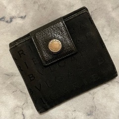 [皮美品！中古]ブルガリ　二つ折り財布/ロゴマニア