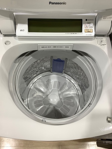 全自動洗濯機 Panasonic NA-SJFA806 8.0kg 2020年製(＊液晶変色有り、使用には問題ありません。)　入荷致しました！