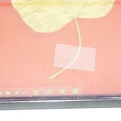 苫小牧バナナ】希少 額入り 阿含宗 総本山 聖菩提樹 金菩樹の葉 中古