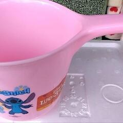 【新品⭐激安‼️】3個 100円！湯おけ　スティッチ　pink【...