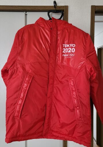 レア コカ・コーラTOKYO２０２０ オリンピック フードジャケット 中綿 キルティング コーチジャケット スタッフジャケット
