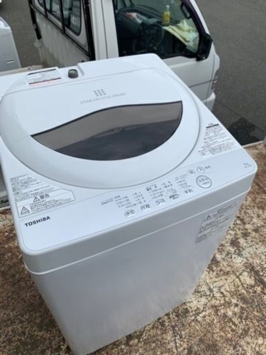 配送可能　2019年式　東芝 TOSHIBA AW-5G6(W) [全自動洗濯機 5kg 風乾燥機能付(1.3kg) グランホワイト]