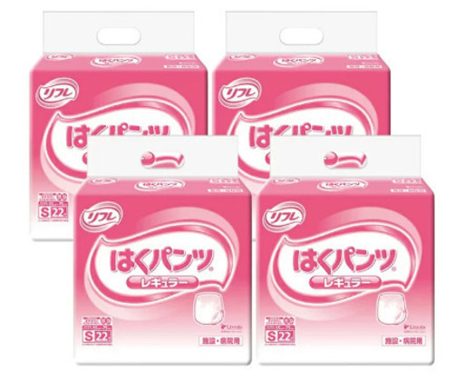 おとな用おむつ　リハビリパンツ　Sサイズ　２２枚入り　４袋