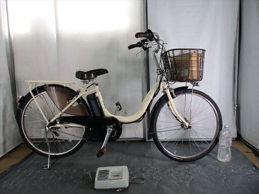 C519★整備済み　中古電動自転車★ブリヂストン　アシスタ【24インチ　アイボリー　8.9Ahバッテリー新品】