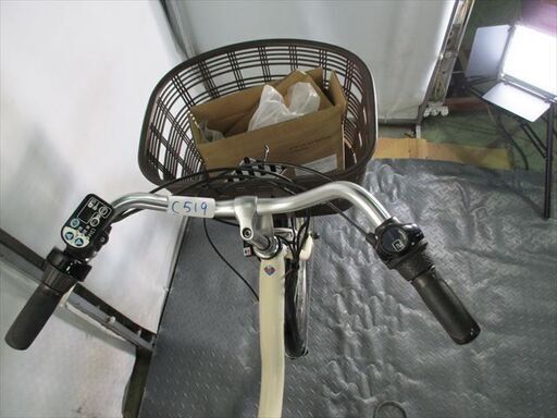 C519★整備済み　中古電動自転車★ブリヂストン　アシスタ【24インチ　アイボリー　8.9Ahバッテリー新品】