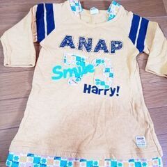 【もうすぐ処分】★ANAP★ POINT花柄重ね着風・七分袖ワン...