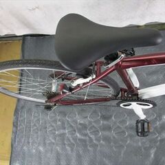 C521★17800円★整備済み スポーツ中古自転車【アルミクロスバイク　シボレー　ワインレッドｘ白　】