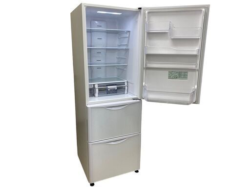 JY HITACHI 真空チルド 375L 冷凍冷蔵庫 3ドア 真空チルド 右開き 真ん中野菜室  クリスタルドア R-S38JV 2018年製