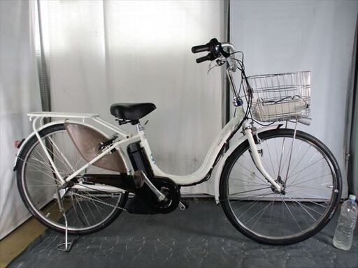 C533★整備済み　中古電動自転車★ブリヂストン　アシスタ【26インチ　白　6Ah】
