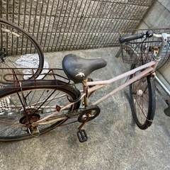 自転車　サビあり　パンク