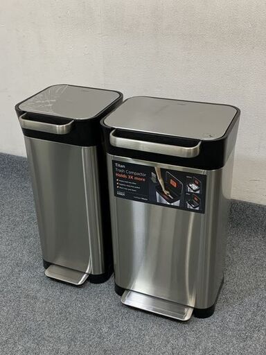JosephJoseph/ジョセフジョセフ クラッシュボックス 2個セット ステンレススチール ゴミ箱 その他家具 中古 店頭引取歓迎 R6909)