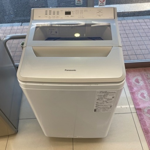 HJ277 【中古】 Panasonic 洗濯機　２２年製　NA-FA8H1  8k