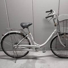 【譲渡終了】ブリヂストン 自転車 26インチ 白色 前かご付