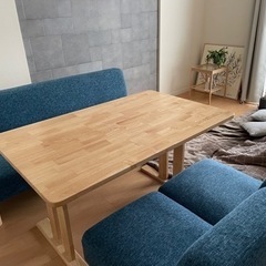 お渡し先決定】LOWYA ソファダイニングセット 4人掛け