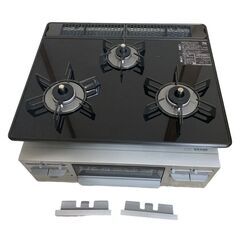 JY Rinnai/リンナイ ビルトインガスコンロ R1633C0W1V 3口コンロ 都市ガス ガラストップ 幅60cm 無水片面焼きグリル