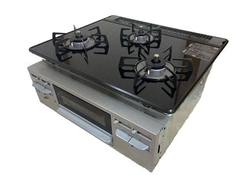 JY Rinnai/リンナイ ビルトインガスコンロ R1633C0W1V 3口コンロ 都市ガス ガラストップ 幅60cm 無水片面焼きグリル