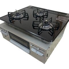 JY Rinnai/リンナイ ビルトインガスコンロ R1633C0W1V 3口コンロ 都市ガス ガラストップ 幅60cm 無水片面焼きグリル