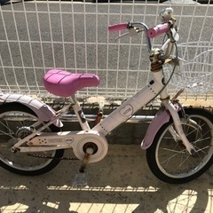 子供用ピンク錆あり自転車