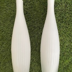 花瓶　白い　2本セット　高級感　ロマンティック