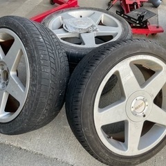 215/45R17PCD100? 7jタイヤ2本新しめ