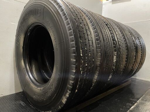 札幌発 引取OK BS R225 225/90R17.5 127/125L 17.5インチ トラックタイヤ 夏タイヤ 6本 バリ溝 4t レンジャー フォワード等　(TF936)クレジットカード QRコード決済可能