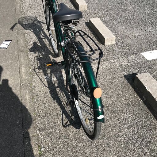 ☆ジモティ割あり☆ 自転車 27インチ グリーン クリーニング済み TC1619