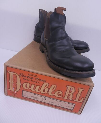 Double RL ダブルアールエル CONGRESS BOOTS レザー ブラック カウボーイブーツ USA製 US-10.5 28.5cm