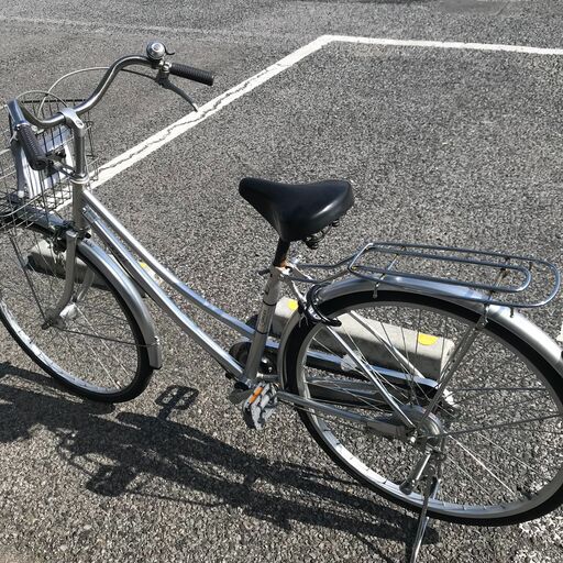 ★ジモティ割あり★  自転車 26インチ シルバー クリーニング済み KJ1496