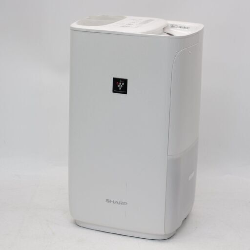 109)SHARP 加熱気化式加湿器 2021年製 ホワイト HV-L55-W プラズマクラスター搭載 (木造和室-9畳/プレハブ洋室-15畳) シャープ