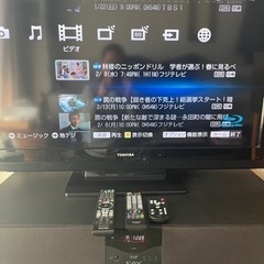 東芝REGZA 40A1（40インチ）、SONY Blu-ray...