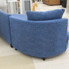 ラウンドソファ ファブリック カウチソファ 3人掛け リビング家具 生活家具 