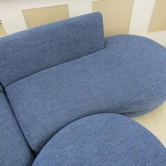 ラウンドソファ ファブリック カウチソファ 3人掛け リビング家具 生活家具 