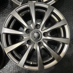 MANARAY マナレイ 社外ホイール 15インチ 4本 6J5HPCD114.3+52 ノア ヴォクシー ステップワゴン等　(MHC086)クレジットカード QRコード決済可能 MANARAY SPORT ES マナレイスポーツ 社外ホイール 15インチ 4本