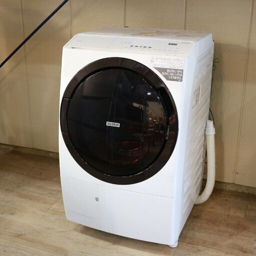 083)【美品/高年式2021年製】日立 ドラム式洗濯乾燥機 ホワイト BD