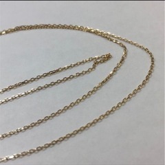 K18 18金ネックレス 45cm カットあずきネックレス 新品レディース