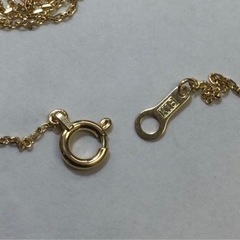 K18 18金ネックレス 45cm カットあずきネックレス 新品レディース