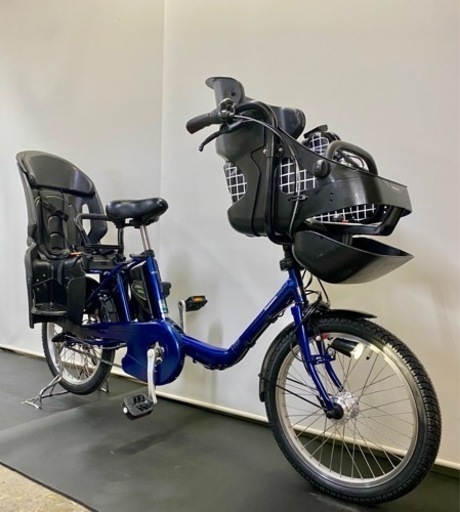 1都4県全域送料無料　業界最長12ヶ月保証付き 電動自転車 パナソニック ギュットミニ 紺色 20インチ 子供乗せ　 8.9ah パワフル
