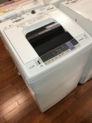 中古　7kg洗濯機　23区内配送／設置無料　HITACHI　日立　NW-70C(W)　2019年製
