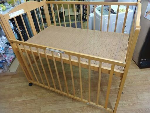 スリーピー ベビーベッド ワンタッチベッド 125×77×109cm 木製