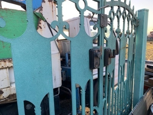 門扉 解体取り外し品 アルミ鋳造製