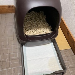 猫用ドーム型トイレ　引き出し付き