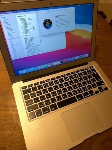 Apple / MacBook Air A1466(13-inch,Early2014) / CPU：core i5-1.4GHz / メモリ：8GB / SSD：512GB