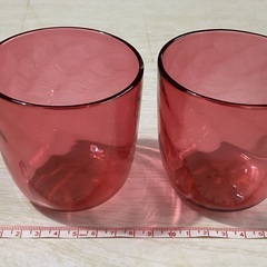 昭和レトロ　ピンクのコップ2個