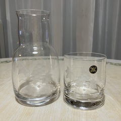 Hoya ガラスの水差しとコップのセット