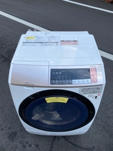 日立ドラム洗濯機乾燥機付き　１１キロ　乾燥　６キロ大阪市内配達設置無料保証有り