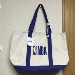 新品未使用【NBA公式】 NBA LOGO キャンバス トートバ...