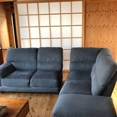 兵庫県淡路市引き取り限定　ニトリ　L字布貼りソファ　